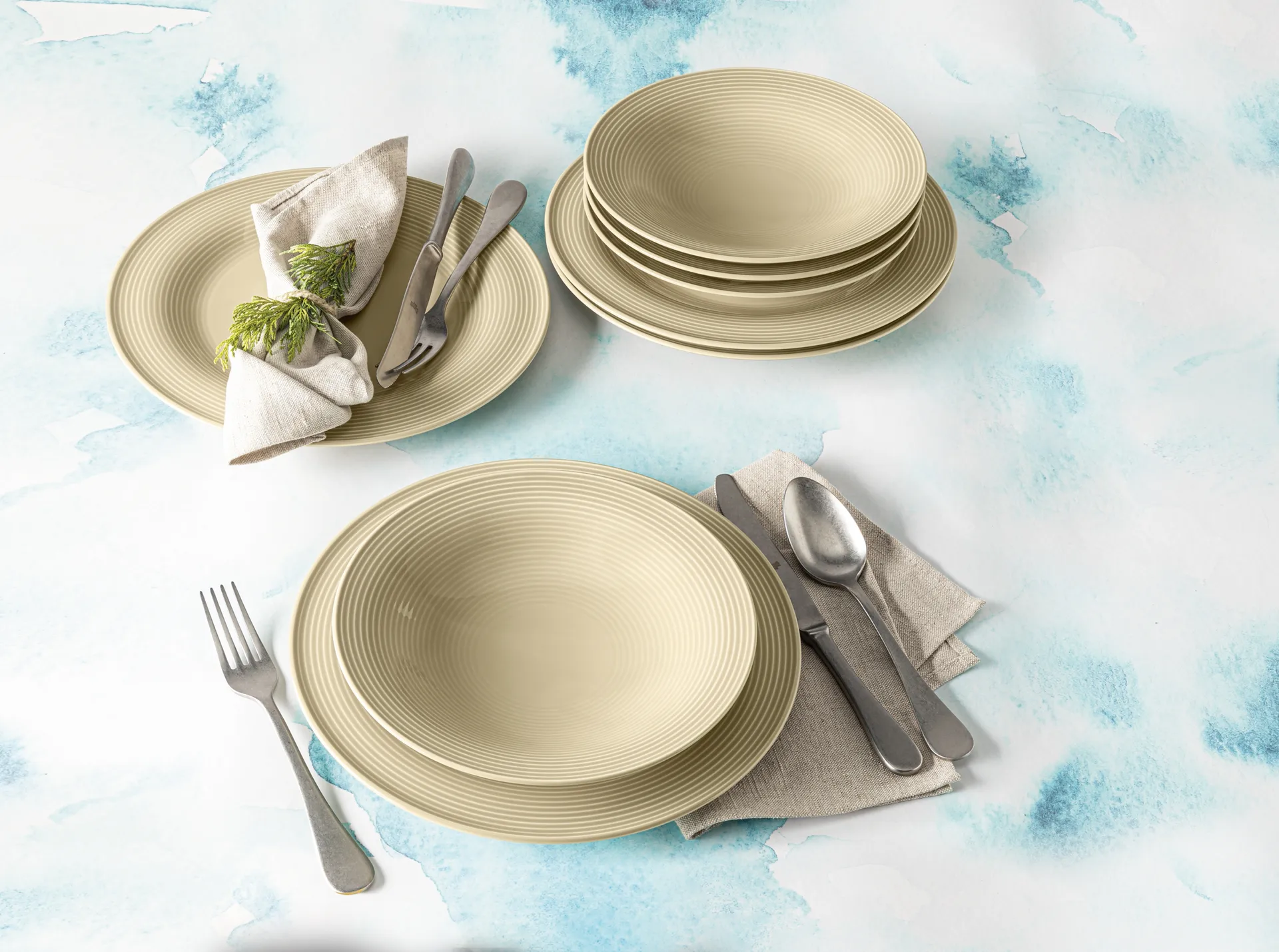 Beat zestaw zestaw obiadowy 12 części, Piaskowy beż Seltmann Weiden