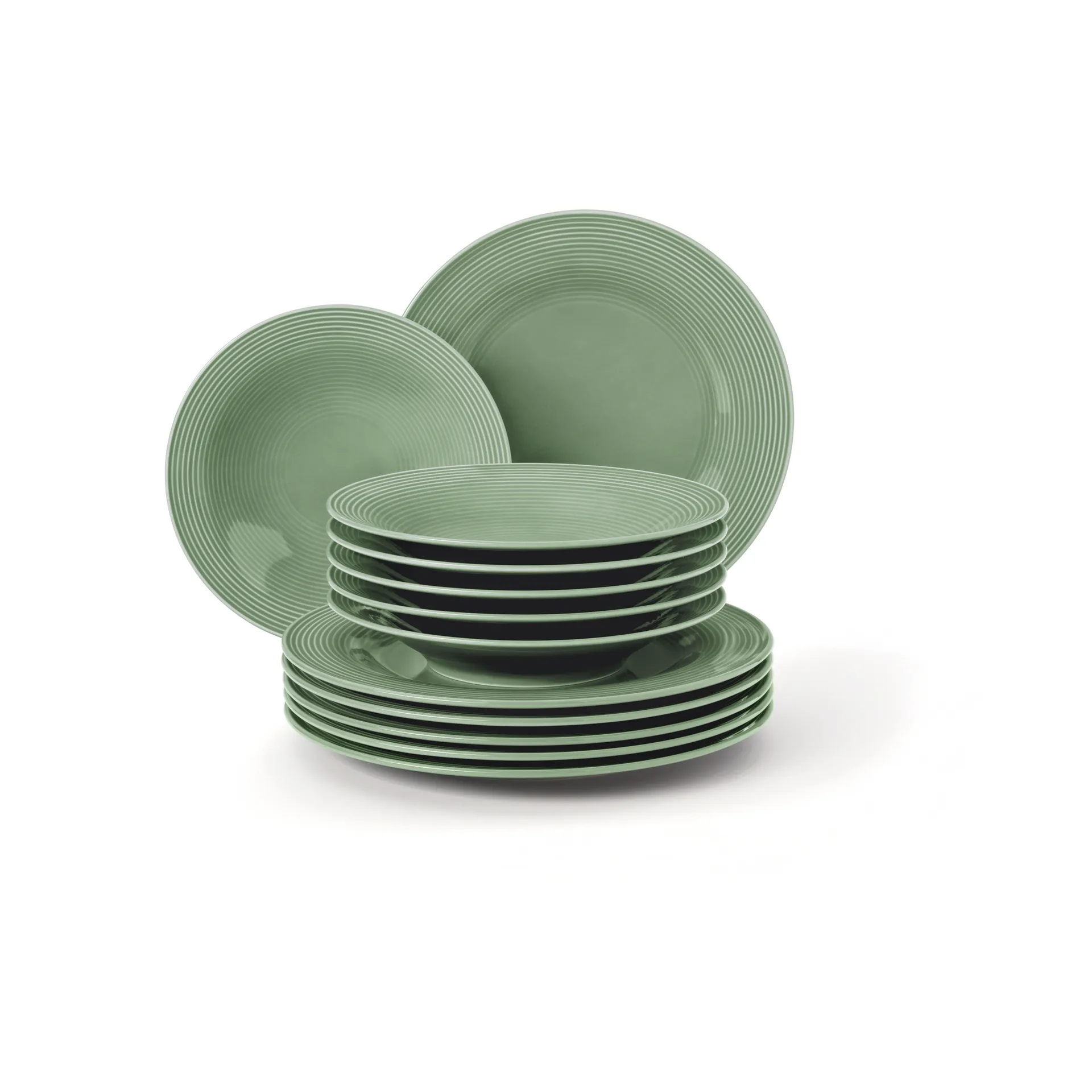 Beat zestaw zestaw obiadowy 12 części, Zielony Seltmann Weiden