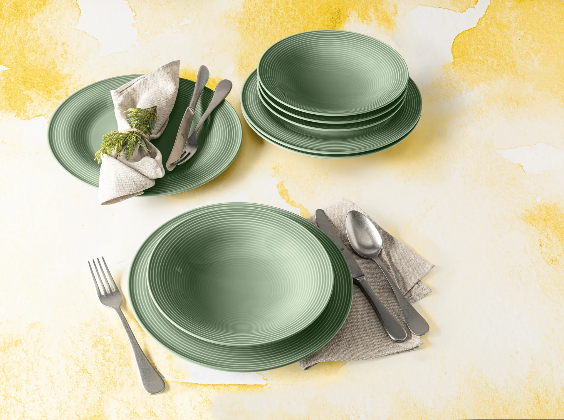 Beat zestaw zestaw obiadowy 12 części, Zielony Seltmann Weiden