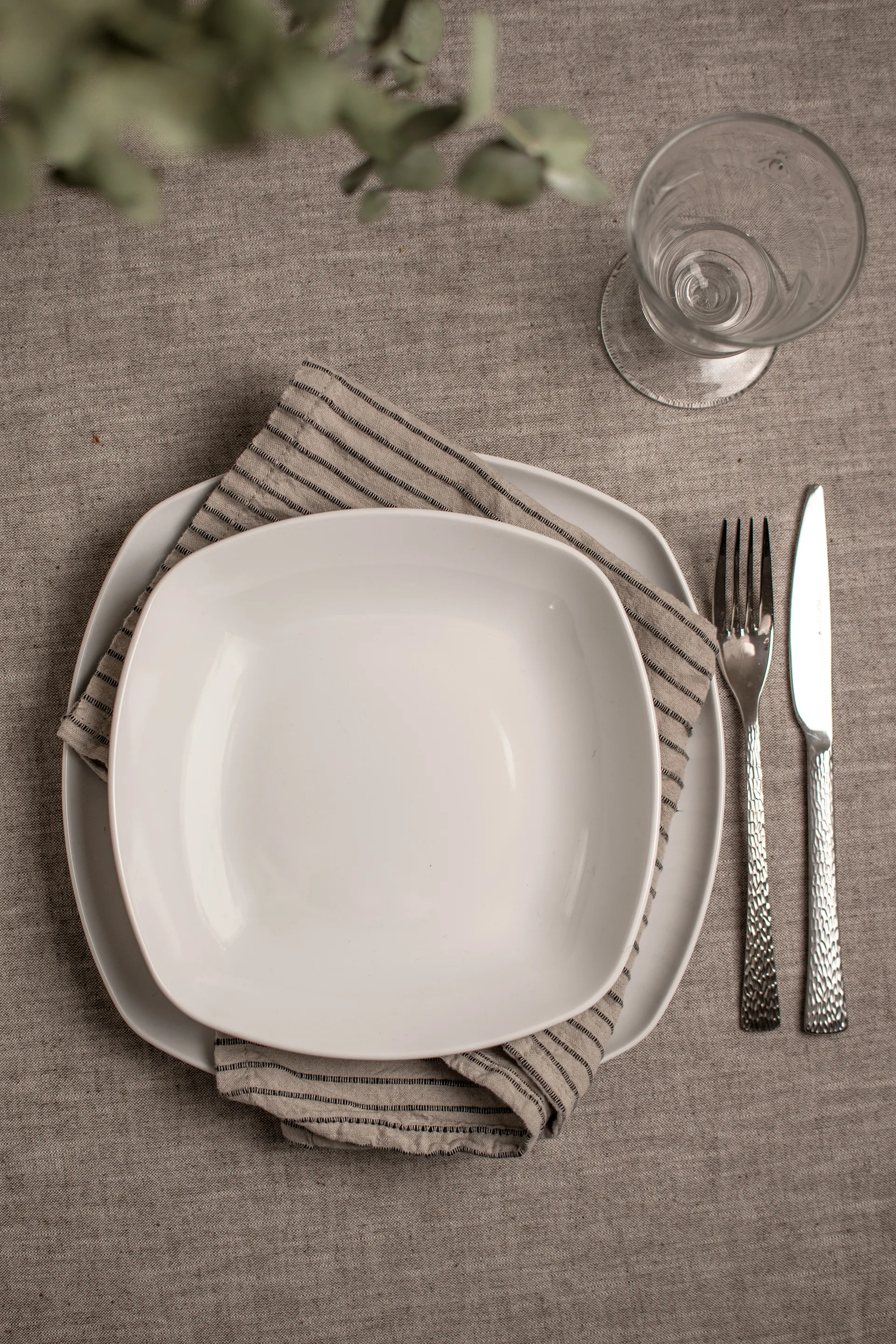 Lido zestaw obiadowy kwadratowy 12 części, Biały Seltmann Weiden