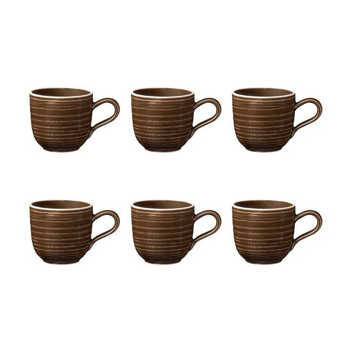 Terra filiżanka do espresso 90 ml, 6‑pak - Earth Brown - Seltmann Weiden