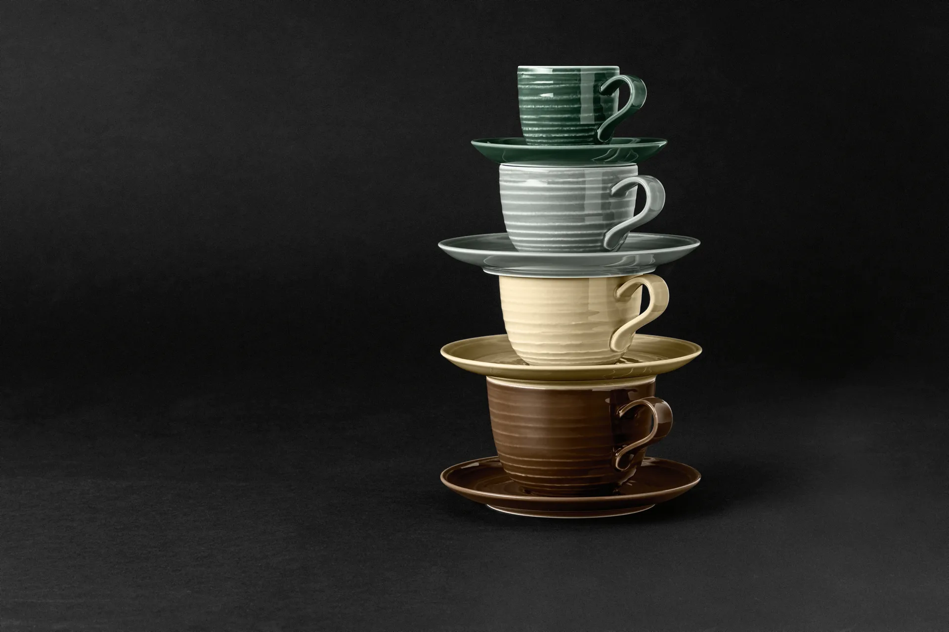 Terra filiżanka do espresso 90 ml, 6‑pak, Moss Green Seltmann Weiden
