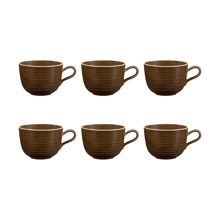 Terra kubek 380 ml, 6‑pak - Earth Brown - Seltmann Weiden