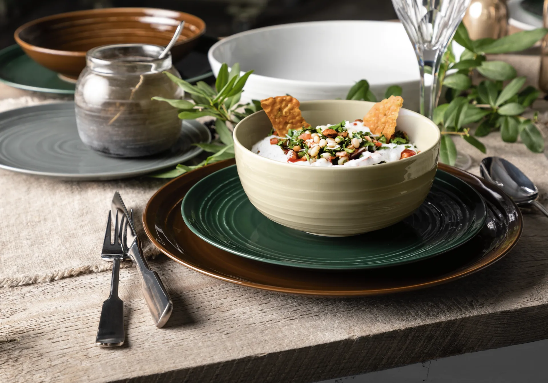 Terra płyta Ø17,7 cm 6 szt, Moss Green Seltmann Weiden