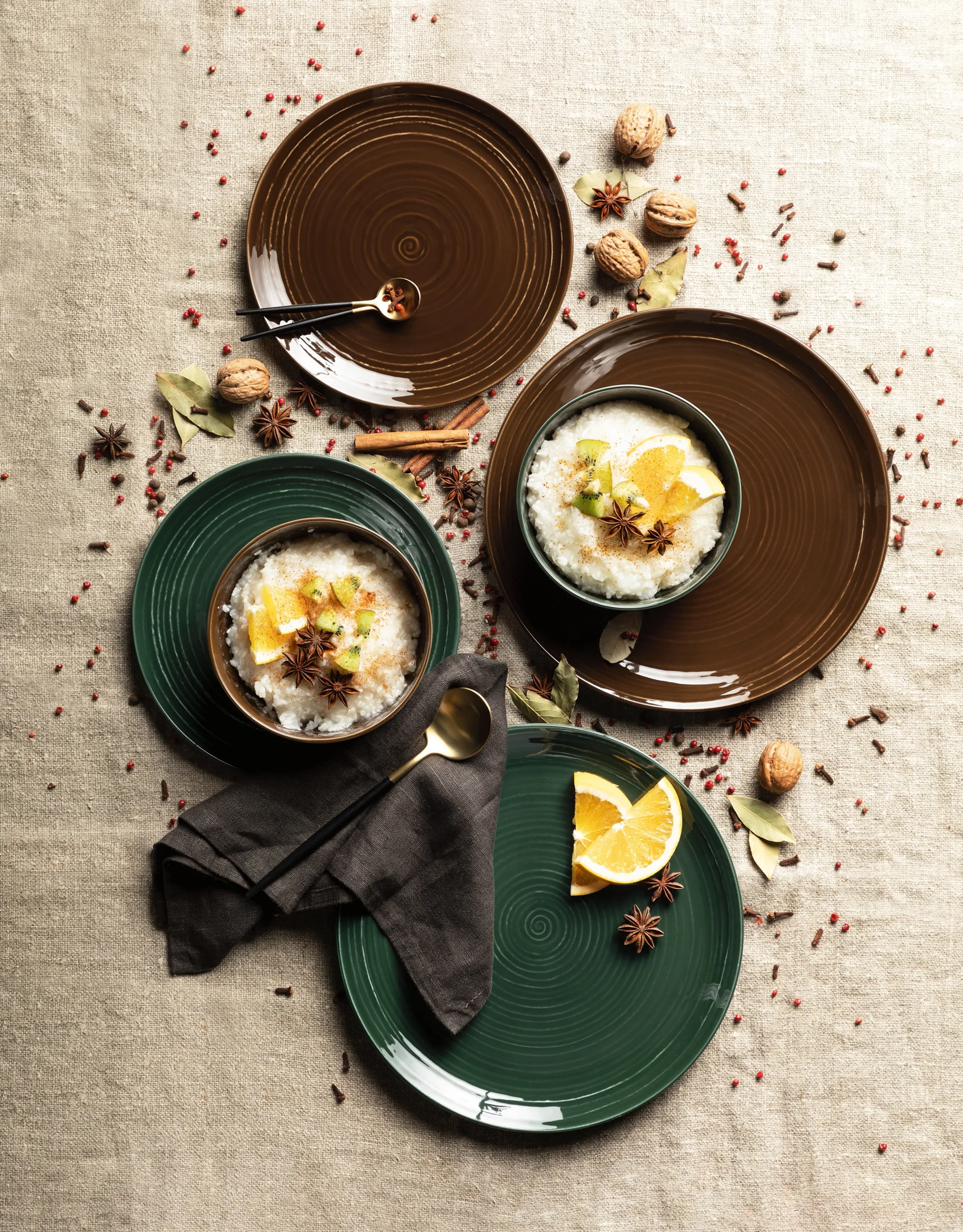 Terra płyta Ø22,7 cm 6 szt, Moss Green Seltmann Weiden