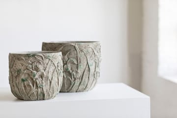 Doniczka Rustic z motywem kwiatowym M 25,5 cm - Grey - Serax
