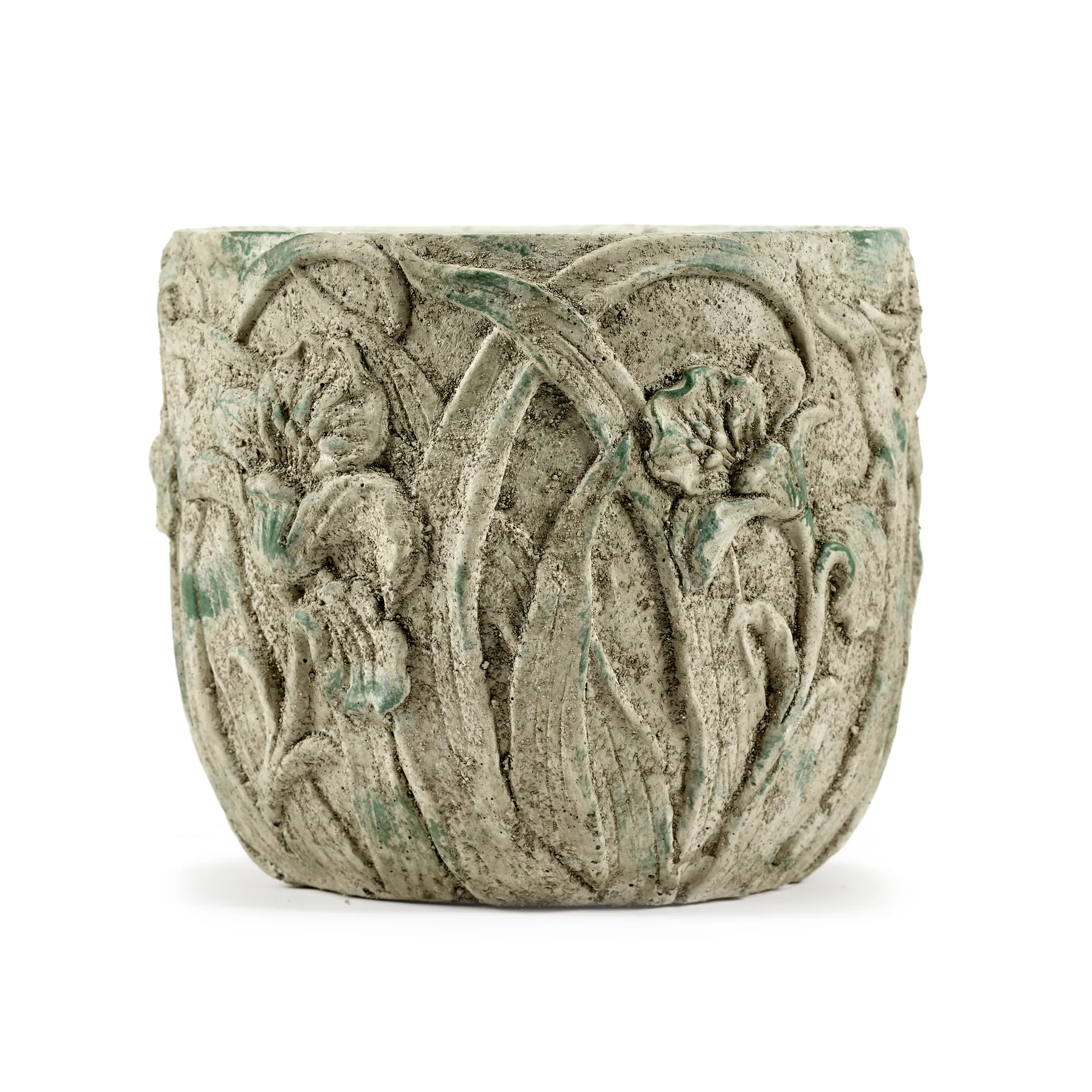 Doniczka Rustic z motywem kwiatowym S 21,5 cm, Grey Serax