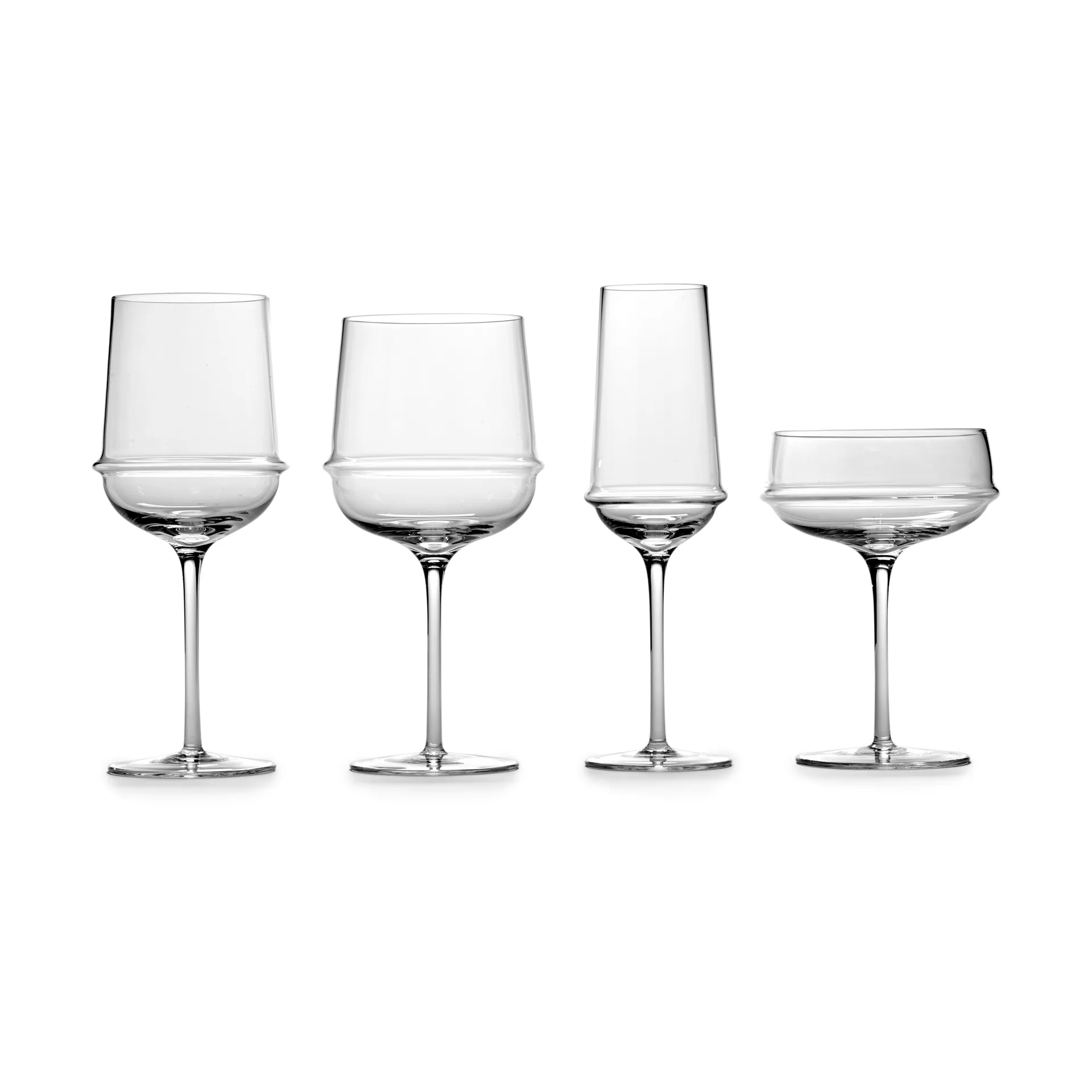 Dune kieliszki do czerwonego wina 450 ml, 4‑pak, Clear Serax