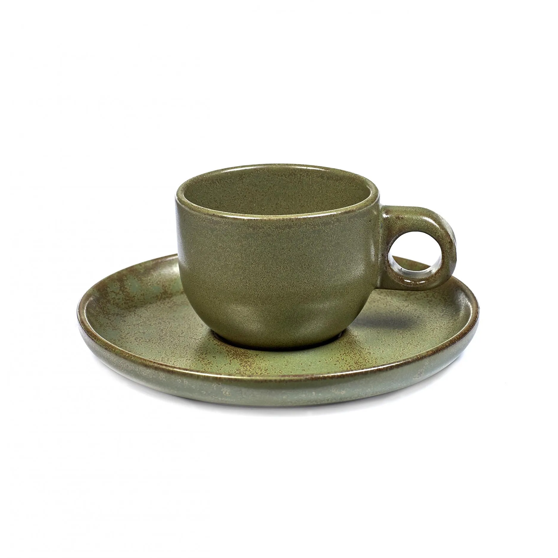 Filiżanka do espresso ze spodkiem Surface 10 cl, Camogreen Serax