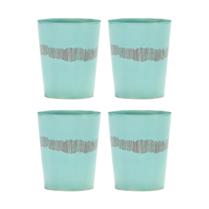 Filiżanka Ottolenghi Feast 330 ml 4-pak - Azure stripes-red - Serax