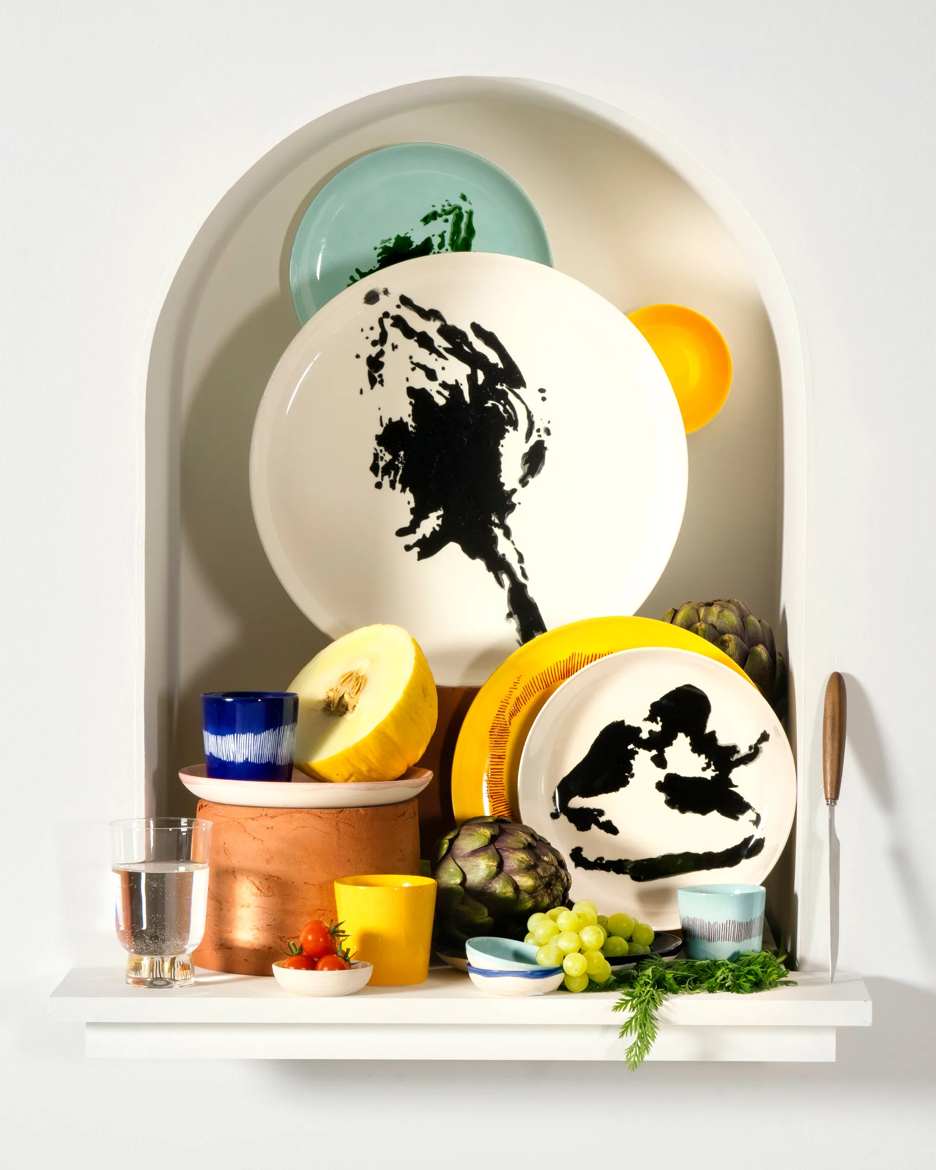 Filiżanka Ottolenghi Feast 330 ml 4-pak, Dark blue-white Serax