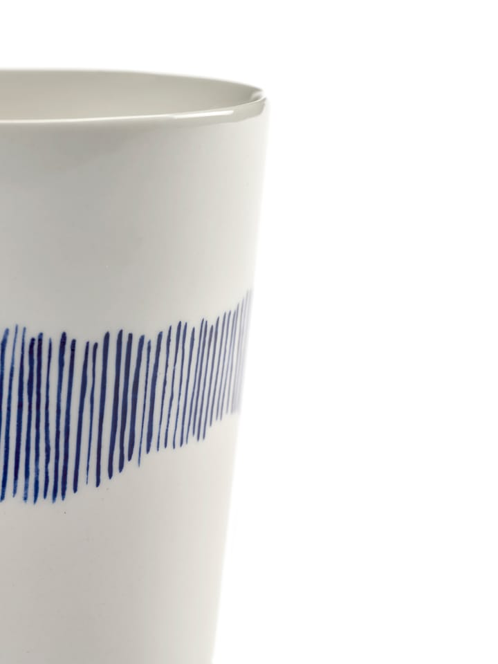 Filiżanka Ottolenghi Feast 330 ml 4-pak, White stripes-blue Serax