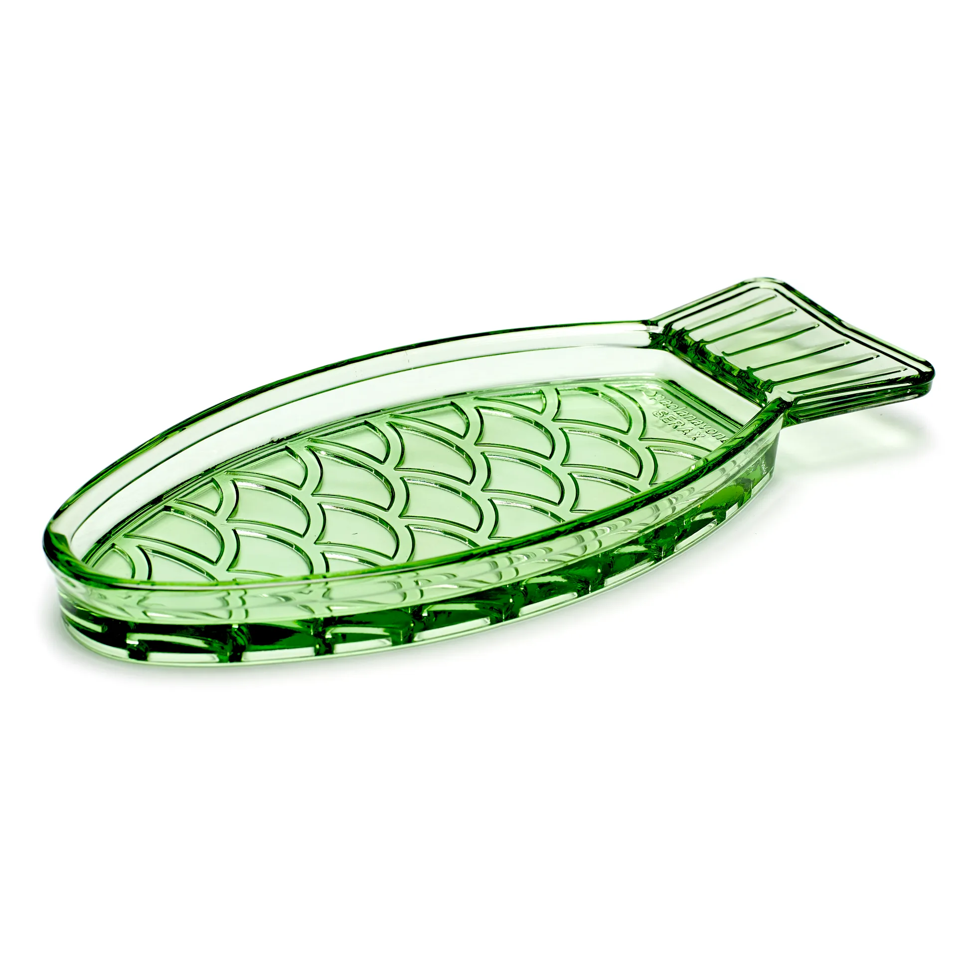 Fish & Fish plate 10x23 cm, Green Serax