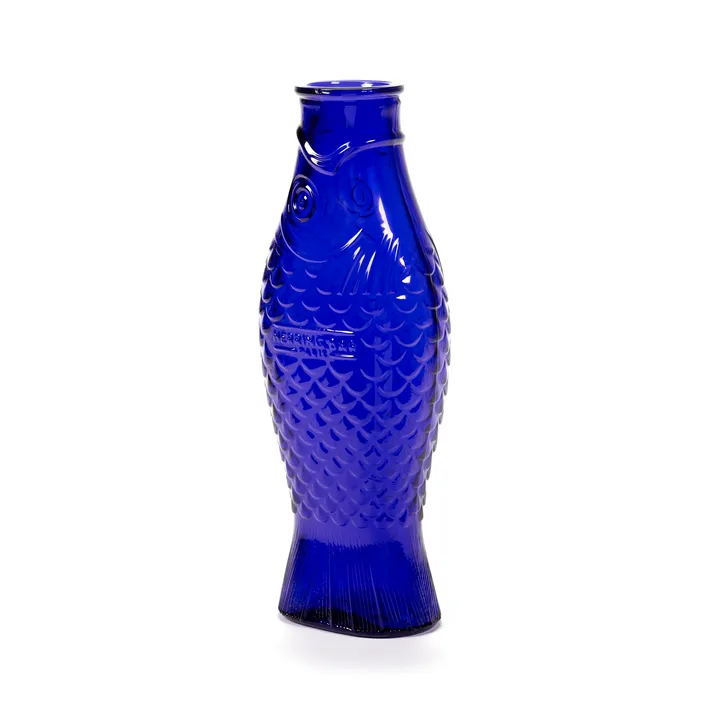 Fish & Fish szklana butelka 850 ml - Cobalt blue - Serax