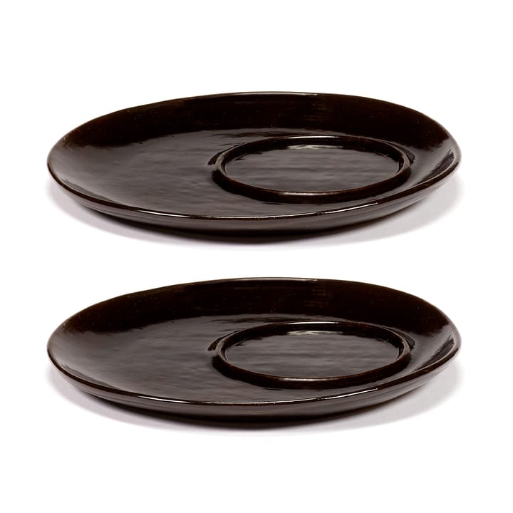 La Mère podstawka do filiżanki do kawy Ø14,5 cm 2-pack - Dark brown - Serax