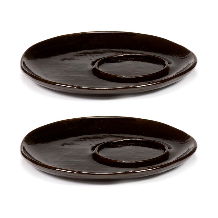 La Mère postawka do espresso kubka Ø11 cm 2-pack - Dark brown - Serax