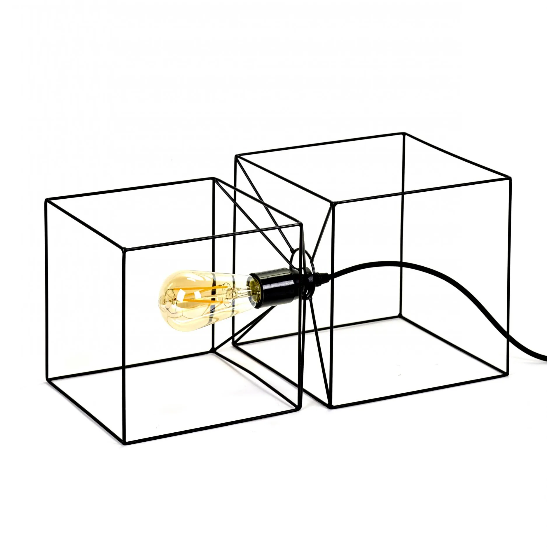 Lampa stołowa Trompe l'oeil, Czarny Serax