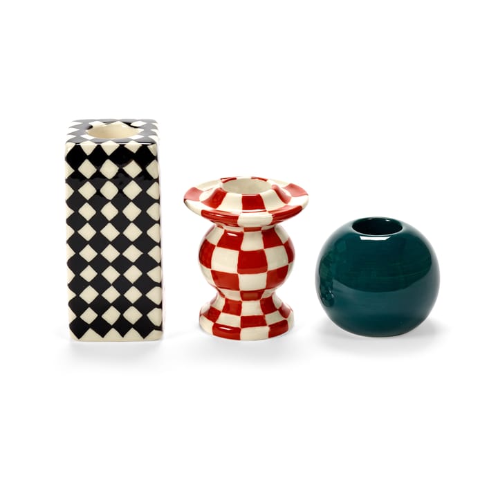 Les Objets Mouleversants N°2 świecznik, Red-white Serax