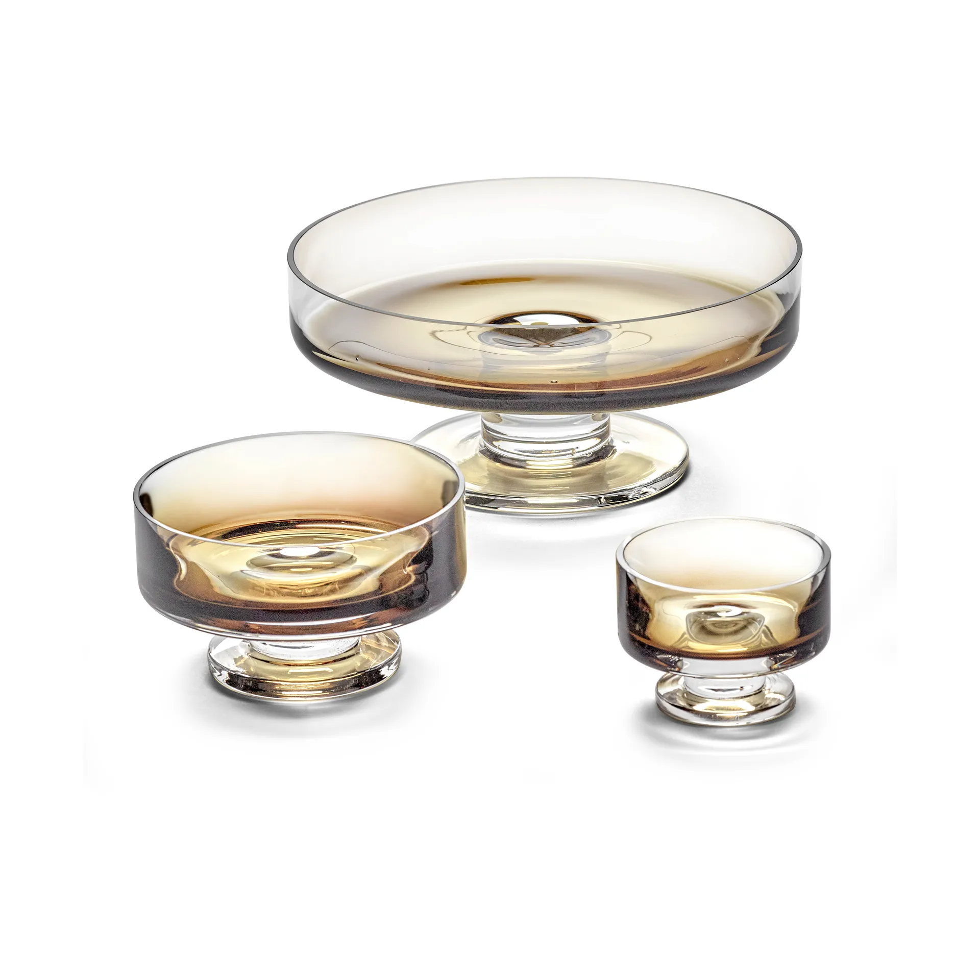 Miska niska Zuma na podstawie M Ø13,6 cm, Amber Serax