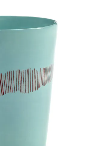 Ottolenghi Feast filiżanka do herbaty 330 ml, 4‑pak - Azure stripes-red - Serax
