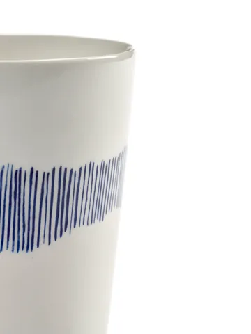 Ottolenghi Feast filiżanka do herbaty 330 ml, 4‑pak - White stripes-blue - Serax