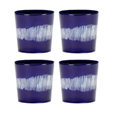 Ottolenghi Feast kubek do kawy 250 ml, zestaw 4 sztuk - Dark blue-white - Serax