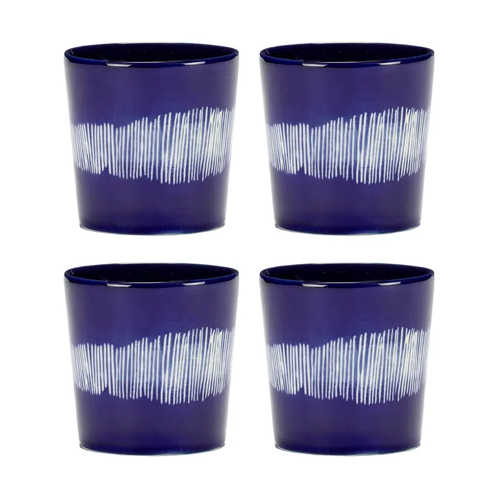 Ottolenghi Feast kubek do kawy 250 ml, zestaw 4 sztuk - Dark blue-white - Serax