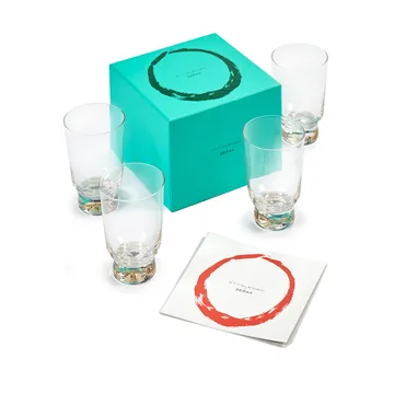 Ottolenghi Feast szklanki do napojów 330 ml, 4‑pak - Stripes gold - Serax