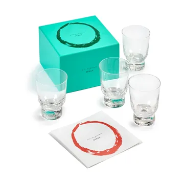 Ottolenghi Feast szklanki do napojów 330 ml, 4‑pak - Stripes sandblasted - Serax