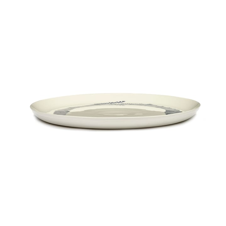 Ottolenghi Feast talerz L Ø26 cm 2-pak, White stripes-blue Serax