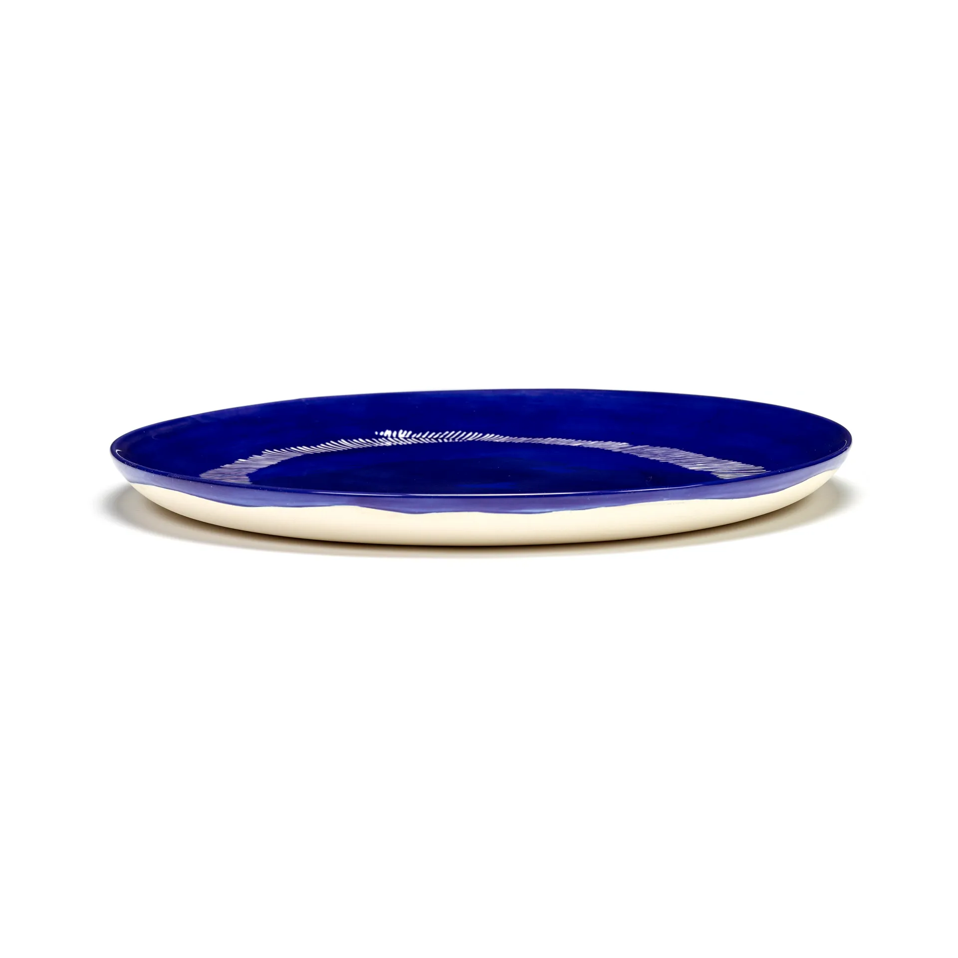 Ottolenghi Feast talerz L Ø26,5 cm 2-pak, Dark blue stripes-white Serax