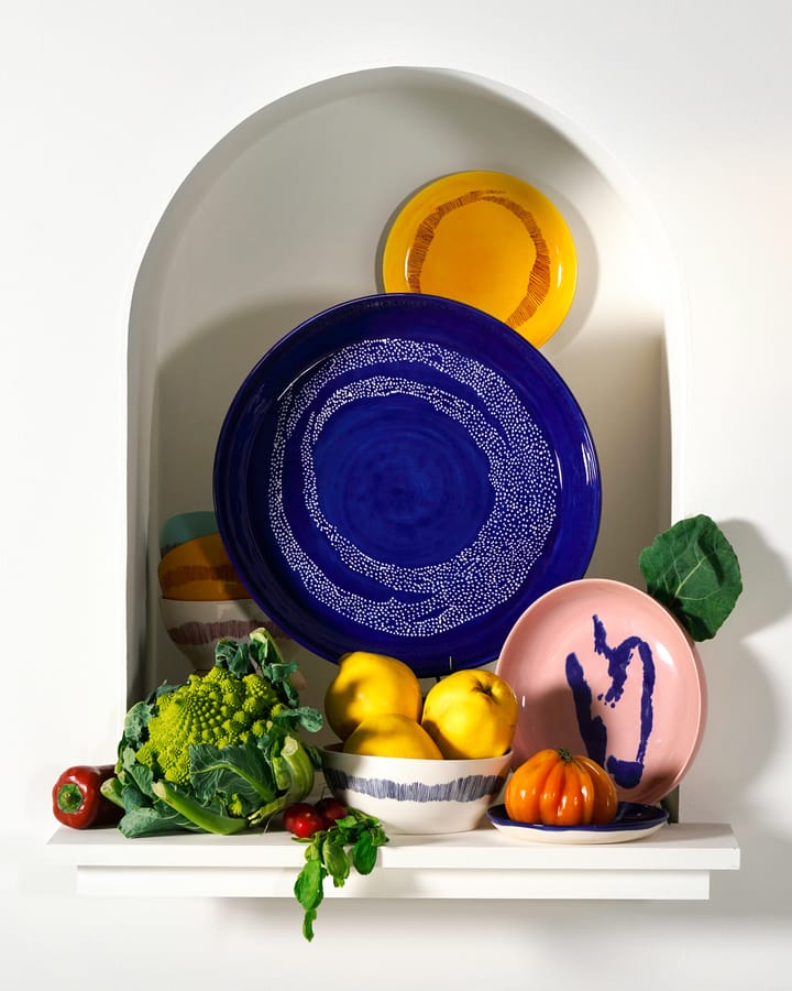 Ottolenghi Feast talerz L Ø26,5 cm 2-pak, Dark blue stripes-white Serax