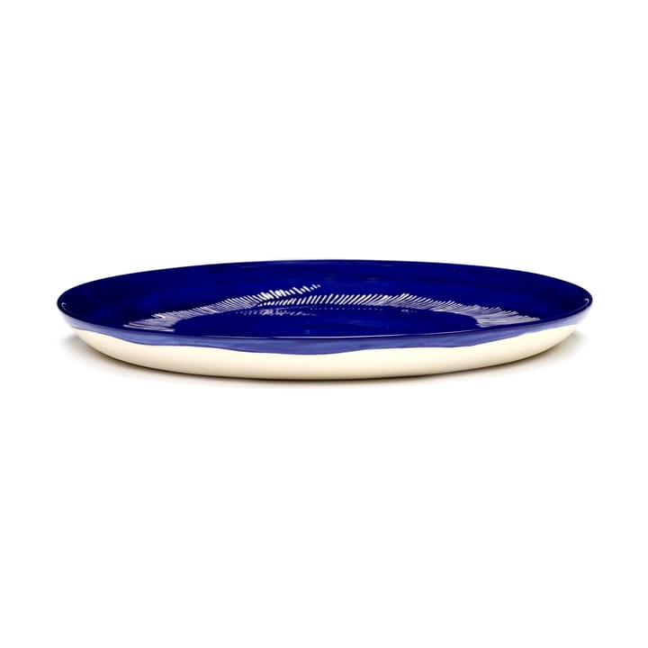 Ottolenghi Feast talerz M Ø22,5 cm 2-pak, Dark blue stripes-white Serax