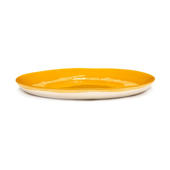 Ottolenghi Feast talerz M Ø22,5 cm 2-pak, Yellow stripes-white Serax