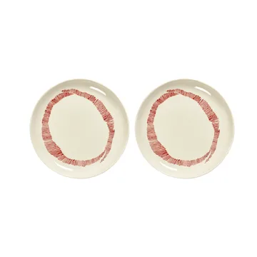 Ottolenghi Feast talerz S Ø19 cm 2-pak - White stripes-red - Serax