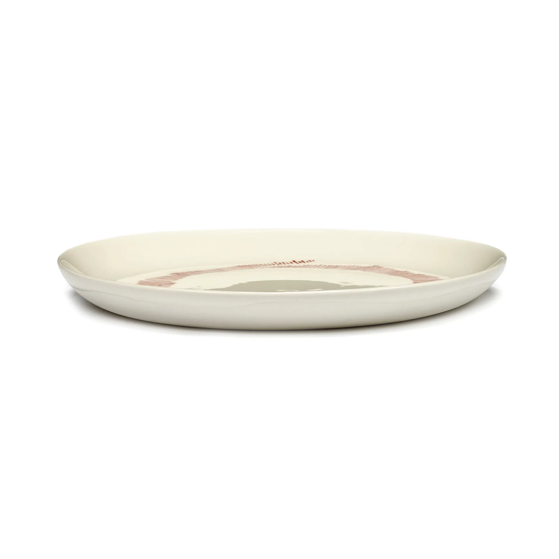Ottolenghi Feast talerz S Ø19 cm 2-pak, White stripes-red Serax