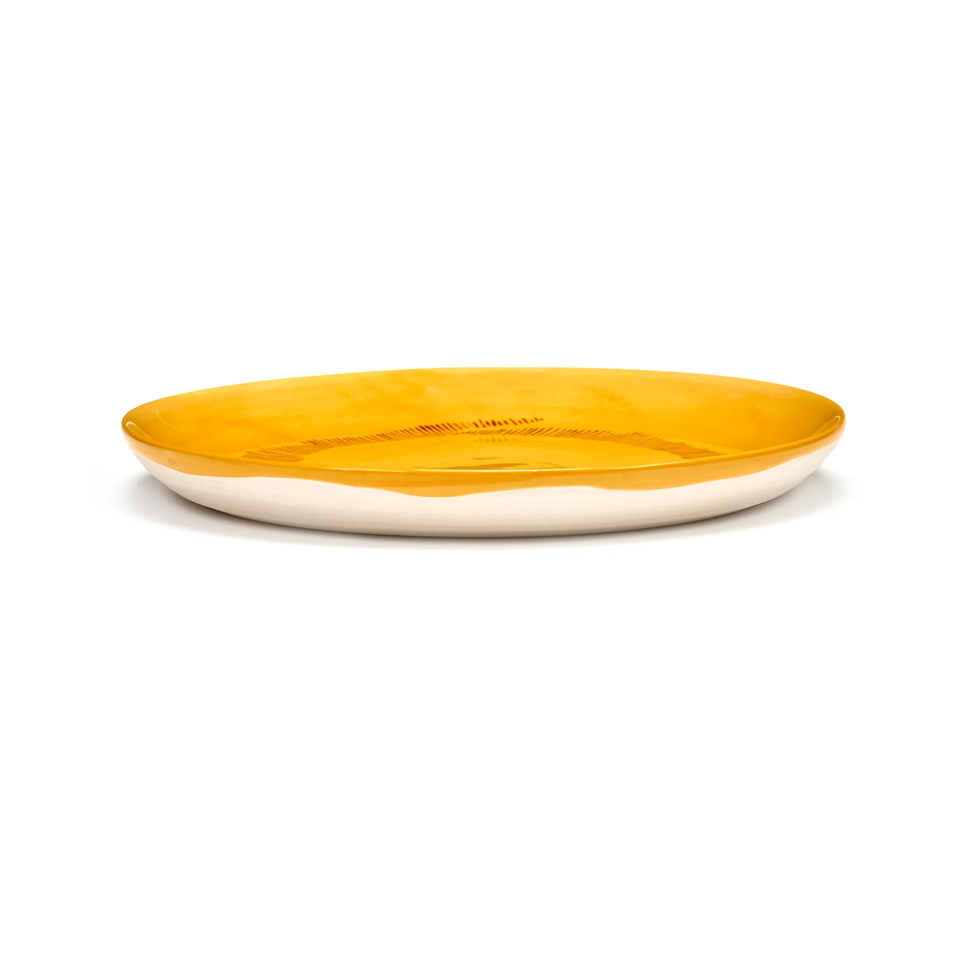 Ottolenghi Feast talerz S Ø19 cm 2-pak, Yellow stripes-red Serax