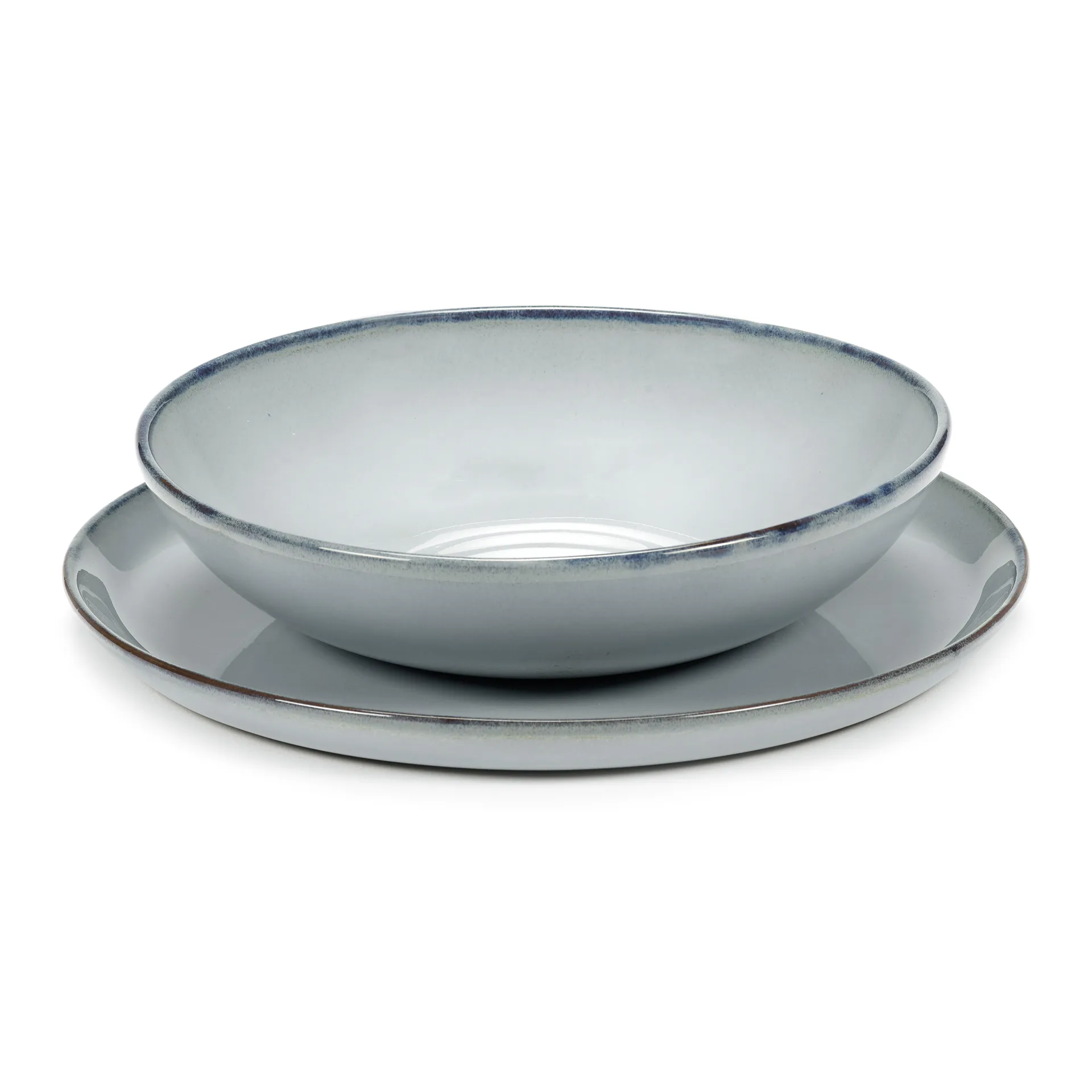 Pure Blue Glazed talerz głęboki Ø19,5 cm, Niebieski Serax