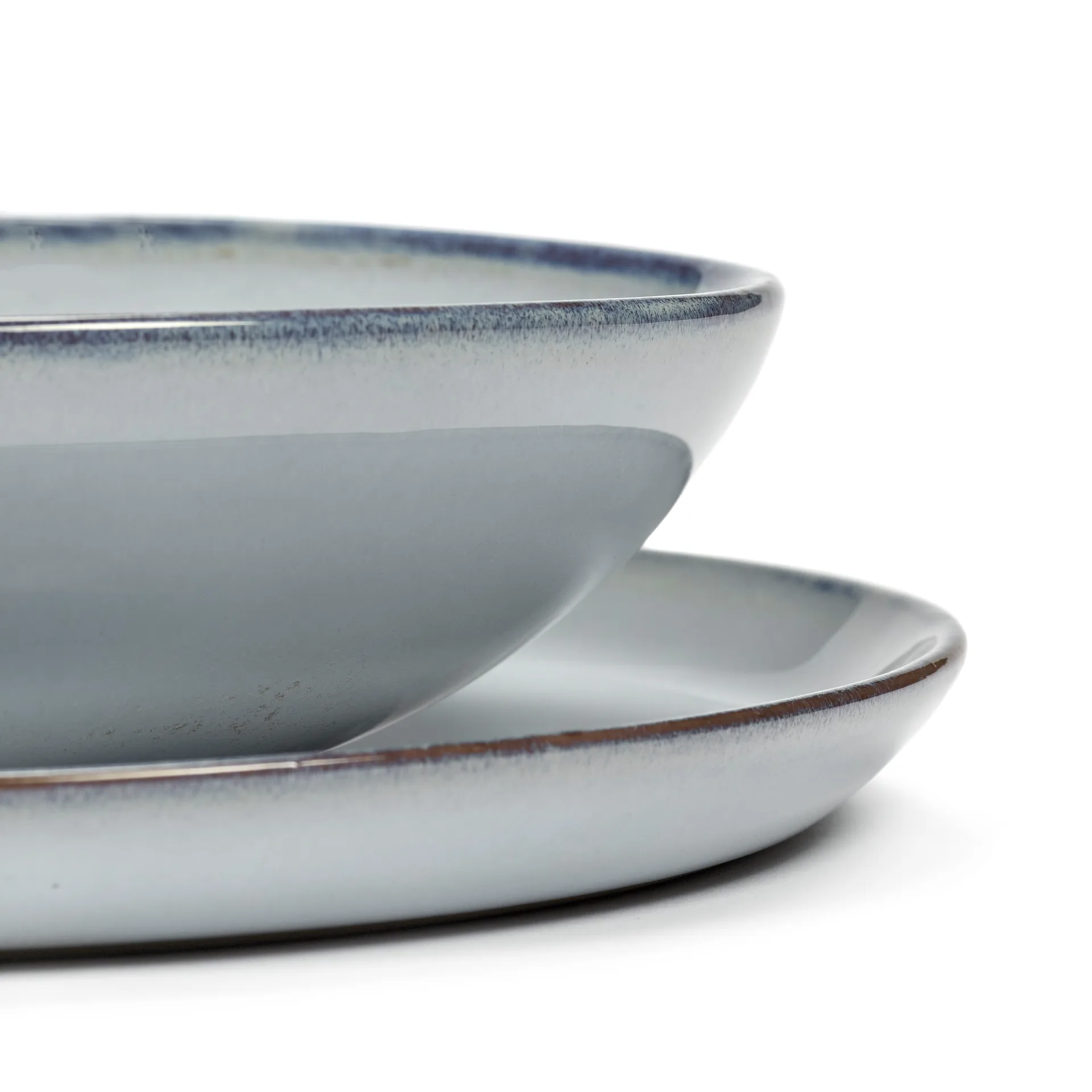 Pure Blue Glazed talerz głęboki Ø19,5 cm, Niebieski Serax