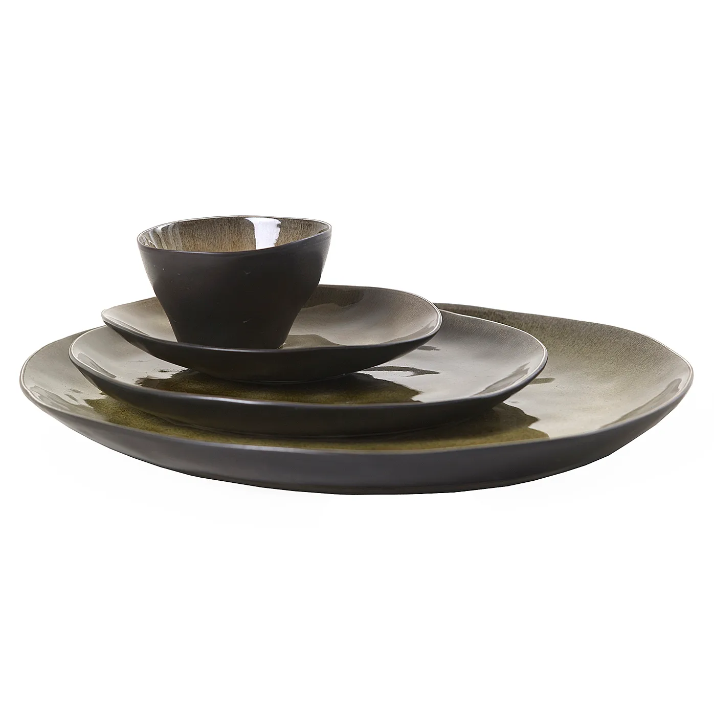 Pure talerz owalny średni, Green Serax