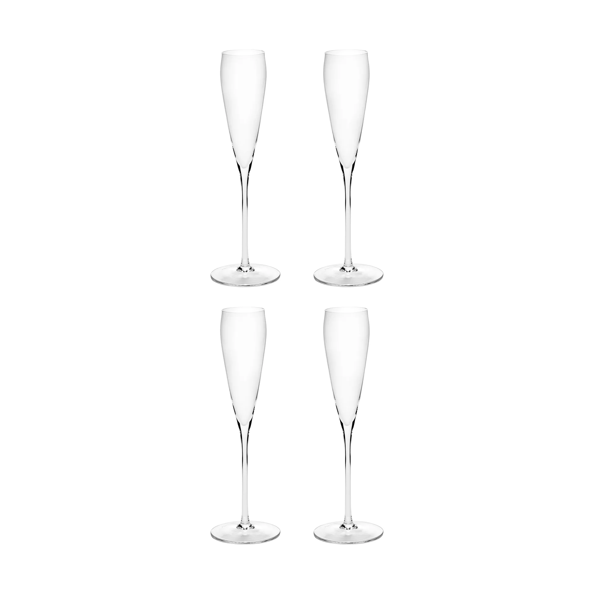 Silhouette kieliszki do szampana typu flute 150 ml, 4‑pak, Clear Serax