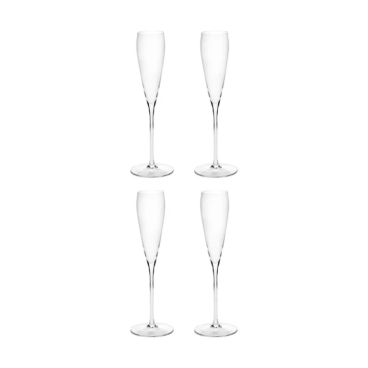 Silhouette kieliszki do szampana typu flute 150 ml, 4‑pak - Clear - Serax