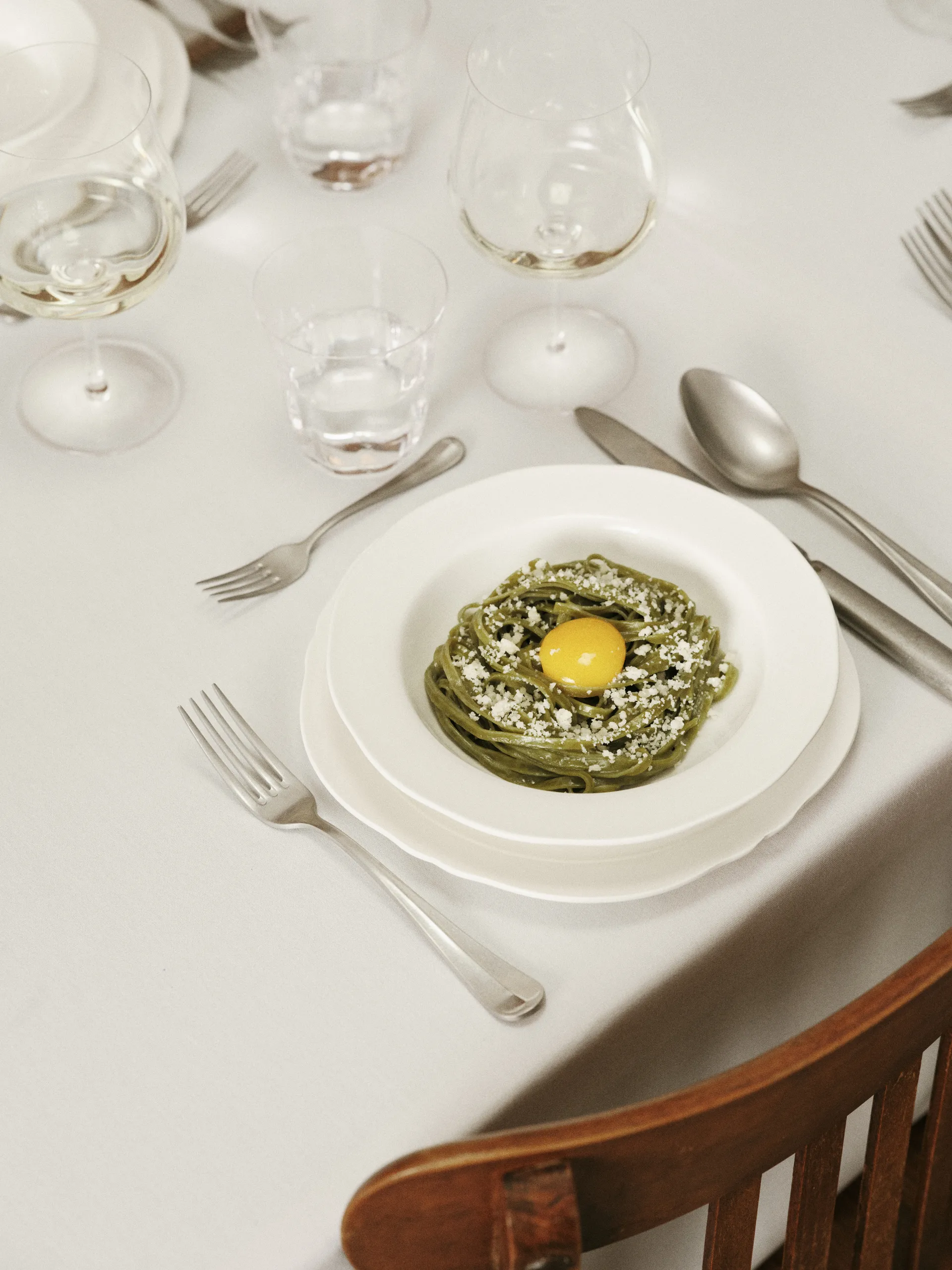 Silhouette talerz na makaron Ø22 cm 4 szt., White Serax