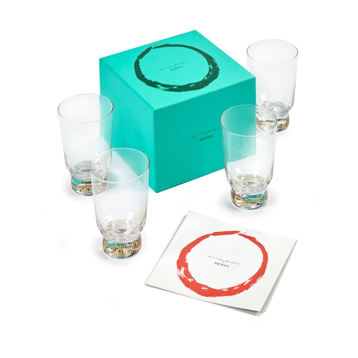 Szklanka Ottolenghi Feast 33 cl 4-pak, Stripes gold Serax