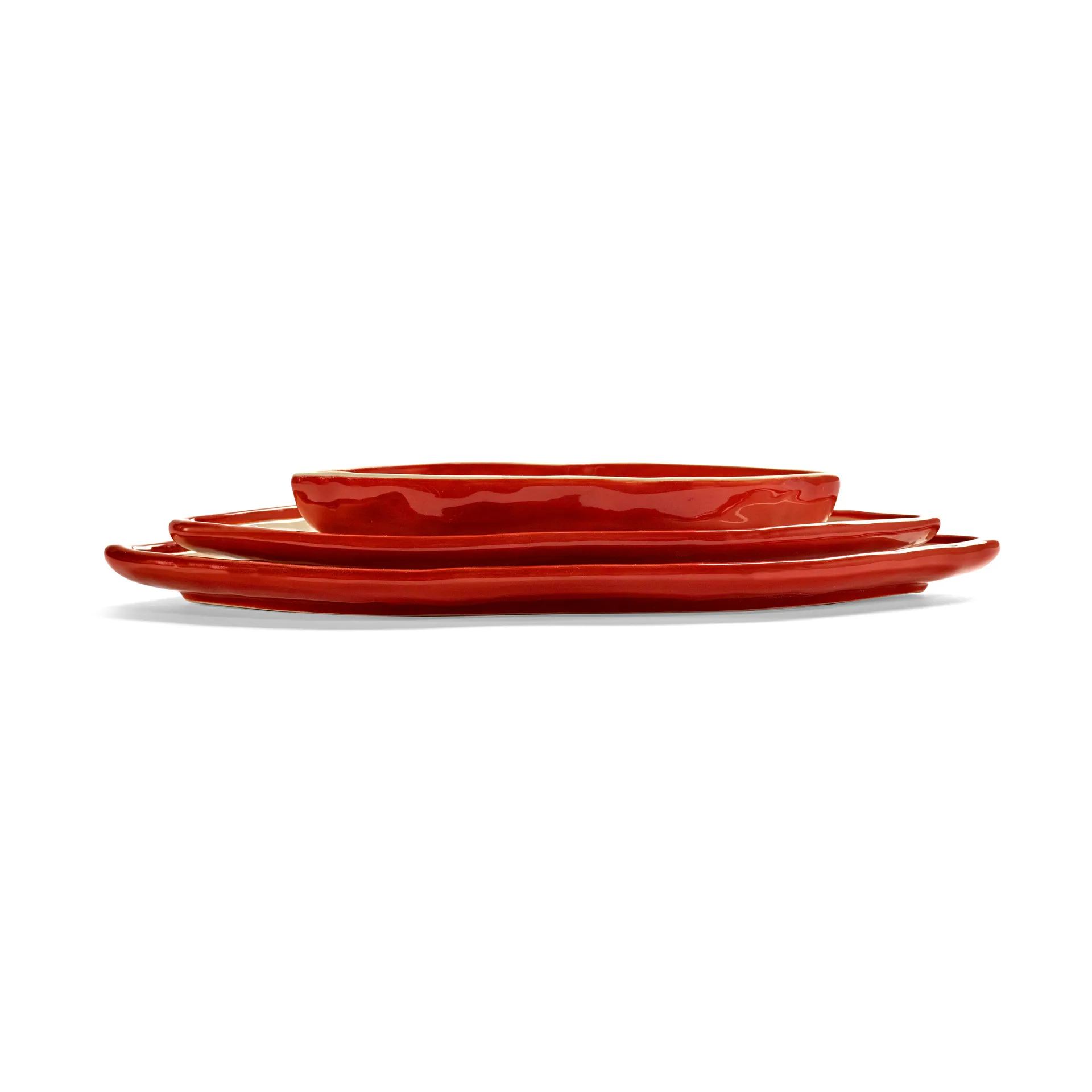 Taca Les Objets Mouleversants M, Red-white Serax