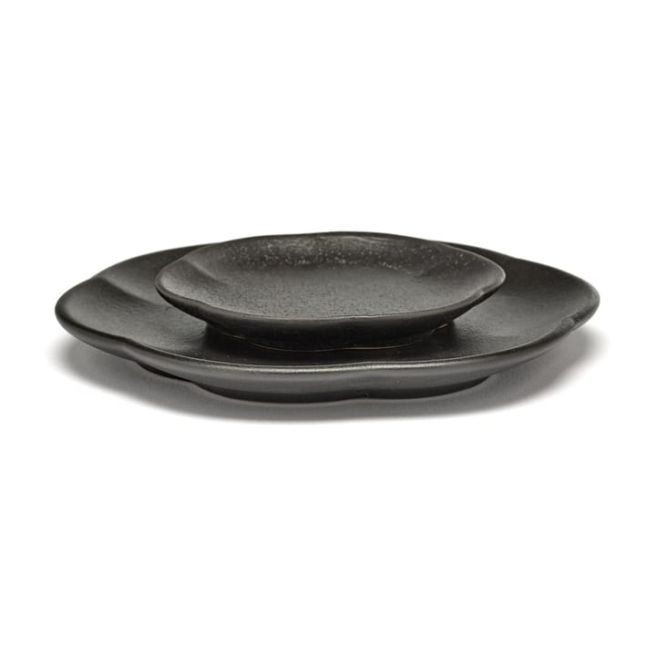 Talerz ryflowany Inku M Ø13,9 cm, Black Serax