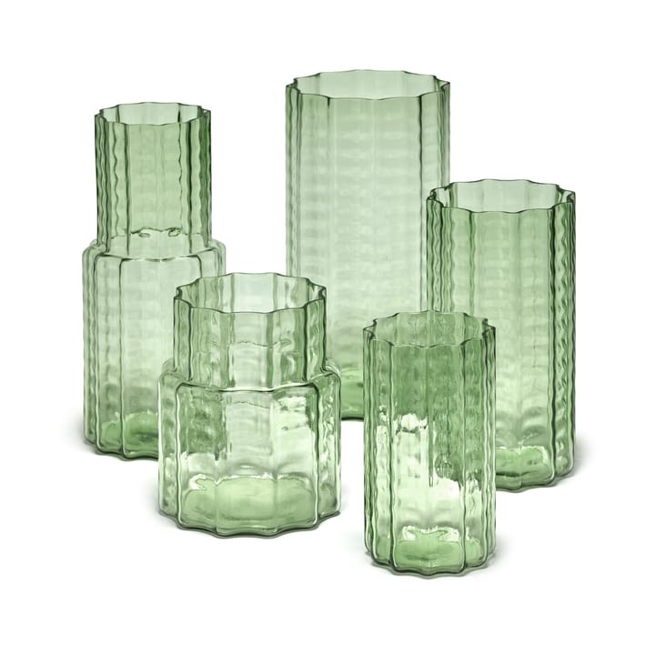 Wazon Waves 02 28 cm, Green-clear Serax
