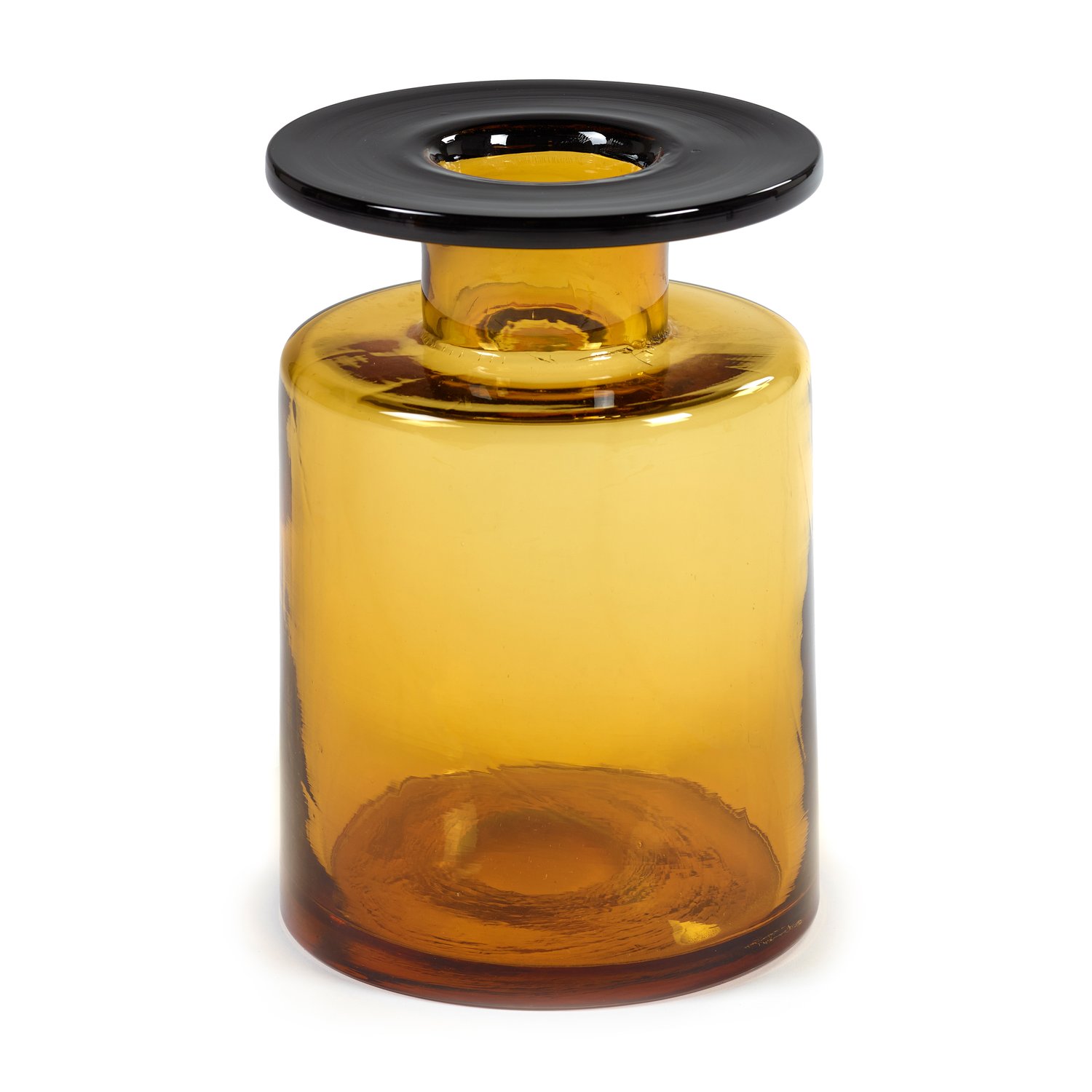 Serax Wind & Fire wazon 27 cm Amber-black | Skandynawski Design | Wazony | Pomarańczowy