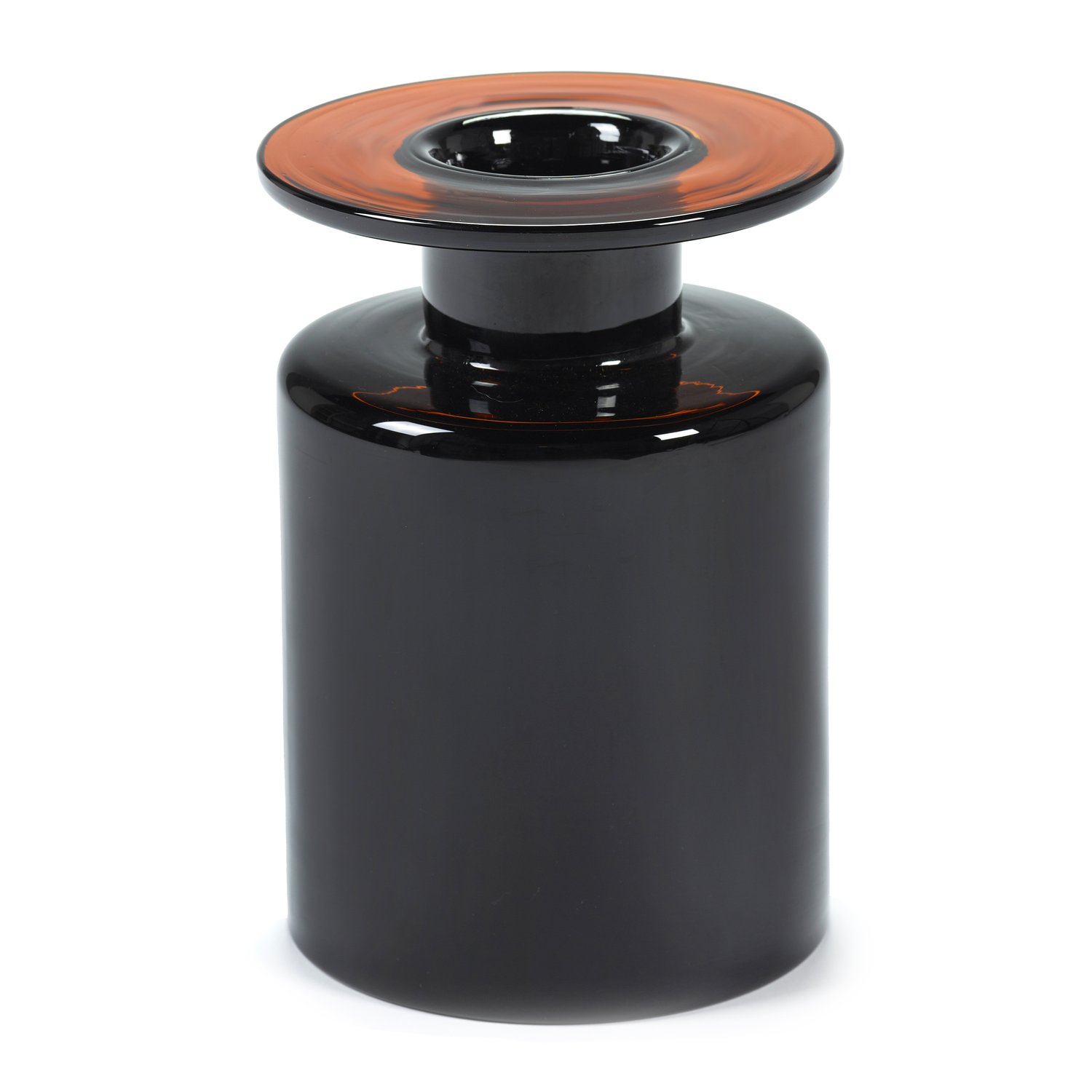 Serax Wind & Fire wazon 27 cm Black-dark brown | Skandynawski Design | Wazony | Brązowy