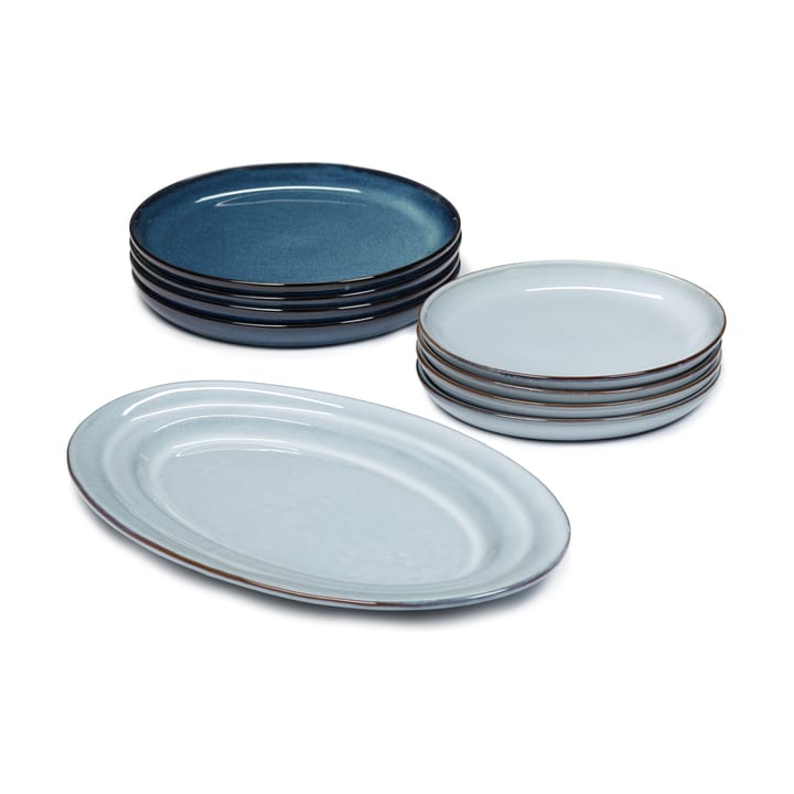 Zestaw talerzy obiadowych Pure 9 szt., Blue Serax